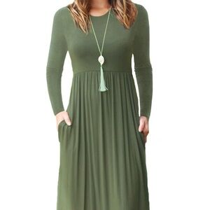 long sleeved maxi dress